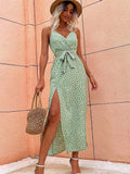 Alexia™ - Boho Jurk Met V-hals En Stippen