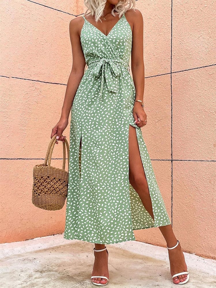 Alexia™ - Boho Jurk Met V-hals En Stippen