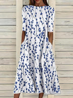Roos | Jurk met Bloemenprint