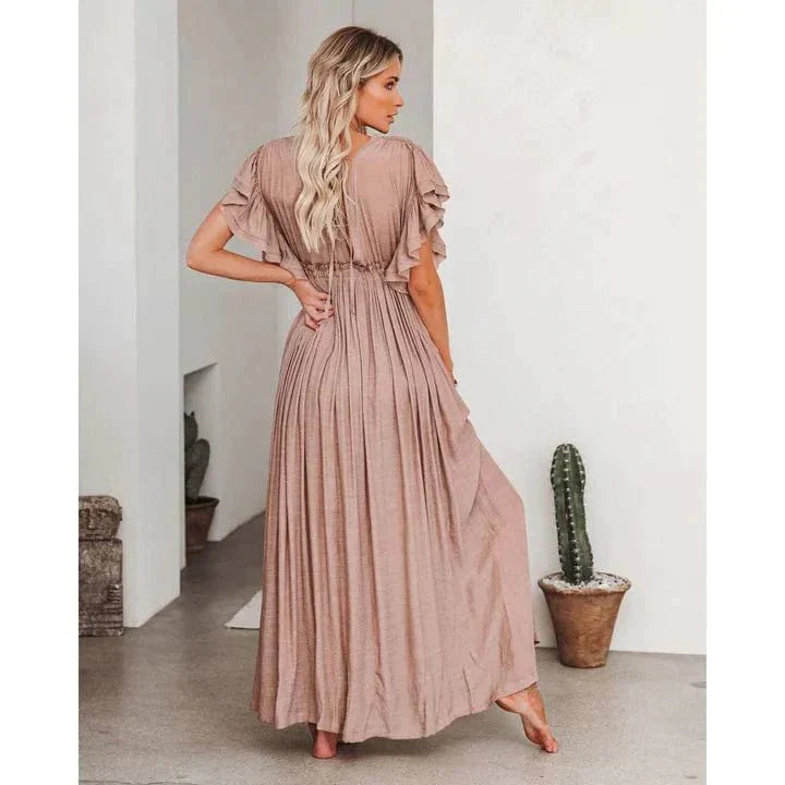 Anne™ - Abito Ibiza maxi color talpa