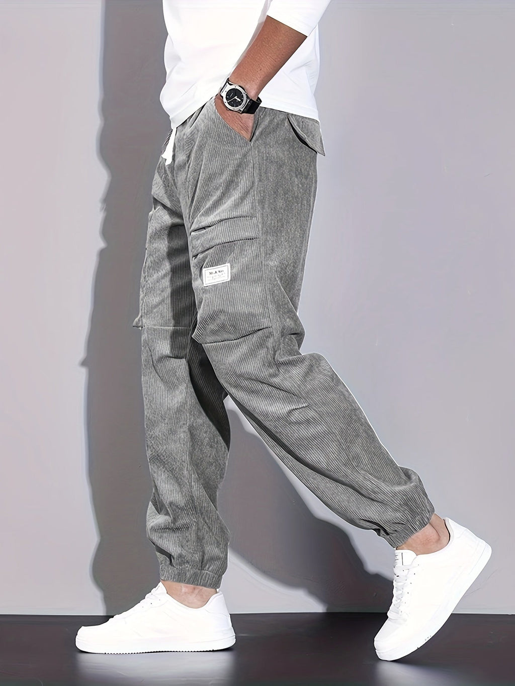 Laluna® | Broek di carico in velluto a coste