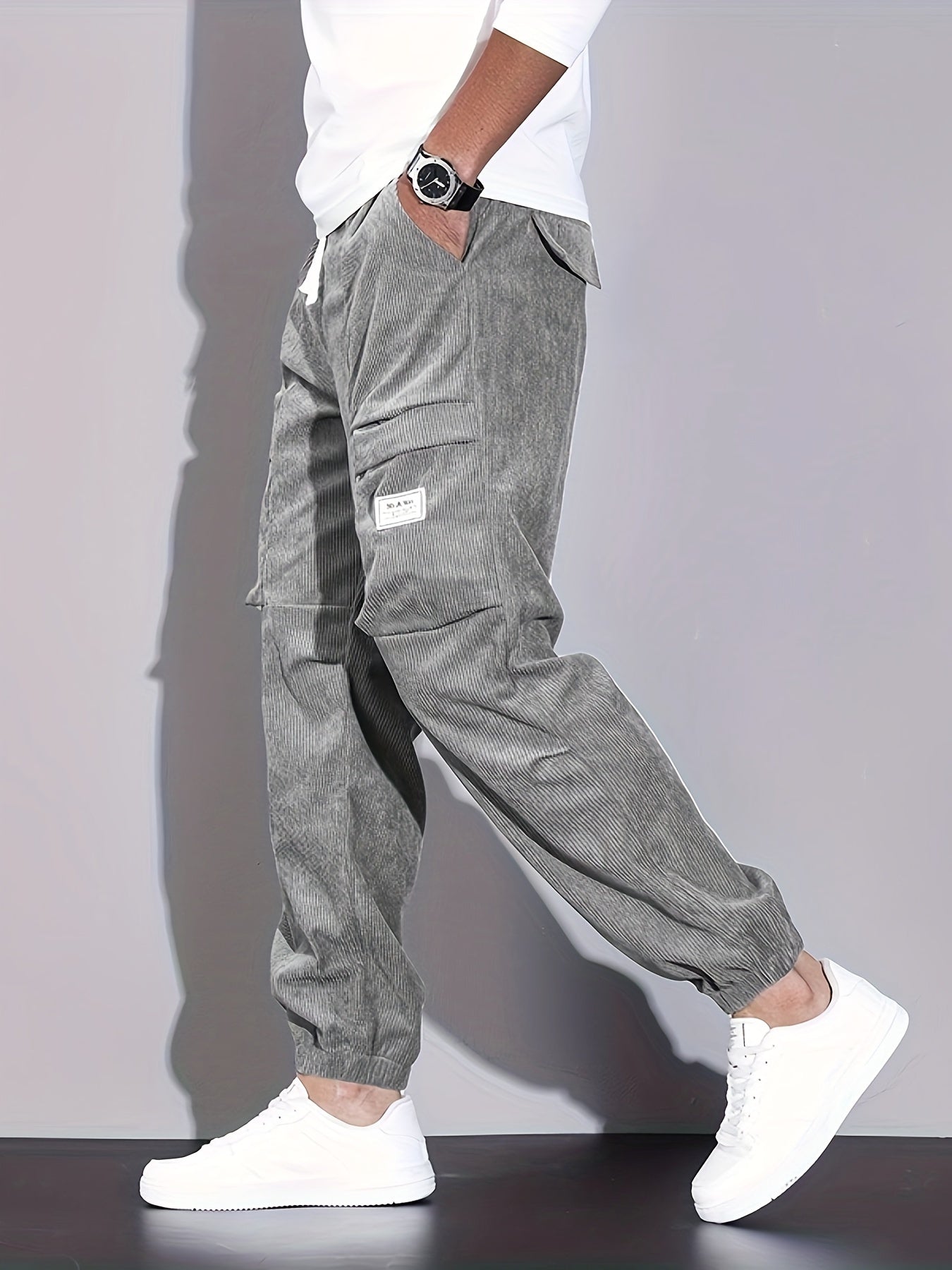 Laluna® | Broek di carico in velluto a coste