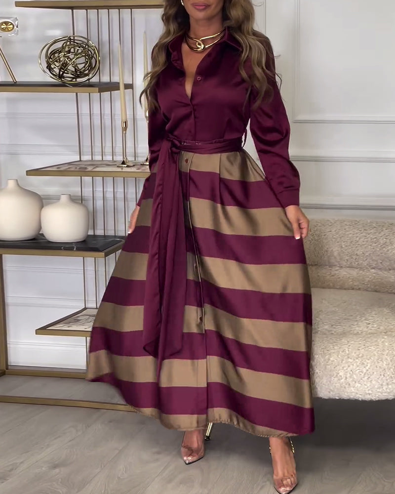 Ariana | Abito Eleganza a Righe