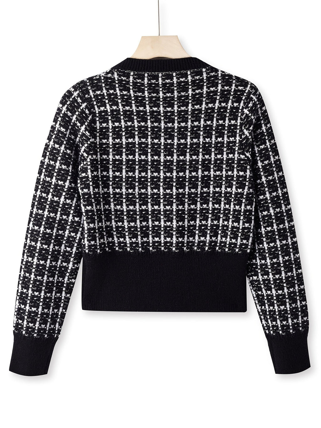 Laluna® | Cardigan Geruite con Knoopsluiting