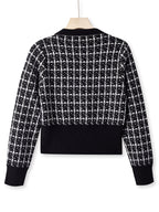 Laluna® | Cardigan Geruite con Knoopsluiting