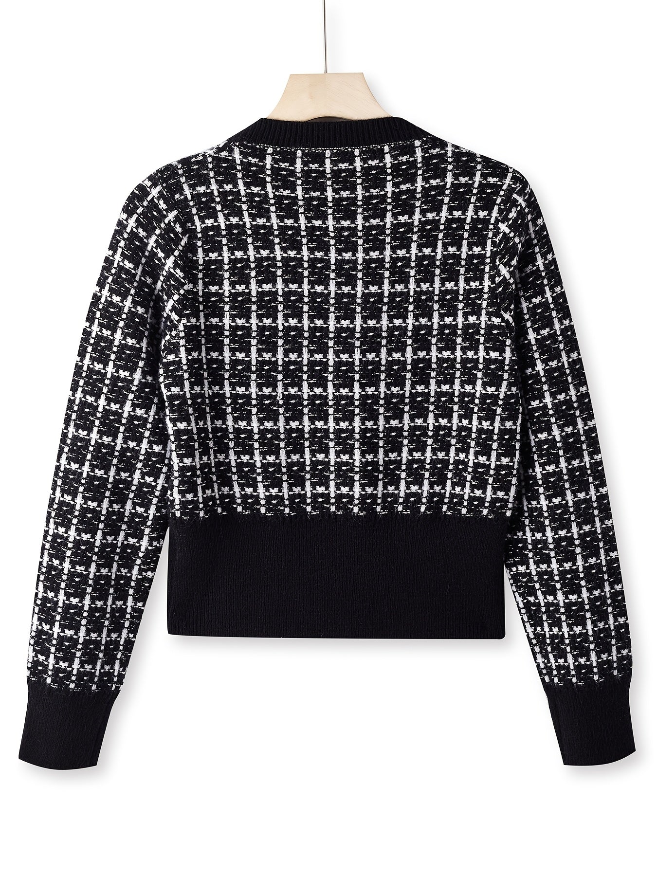 Laluna® | Cardigan Geruite con Knoopsluiting