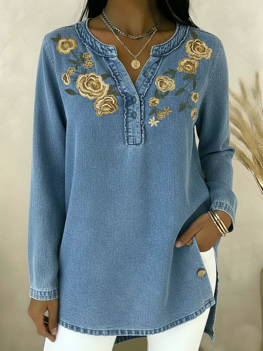 Seyla™ – Giacca in denim con fiori
