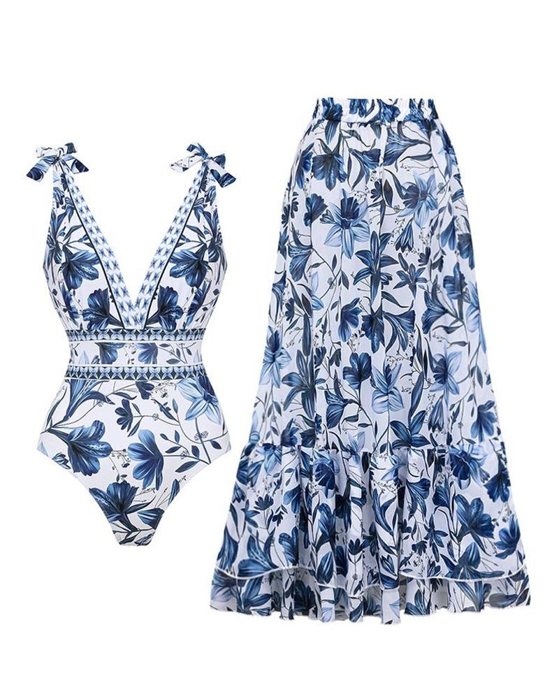 Bloom Set – Badpak con lange rok