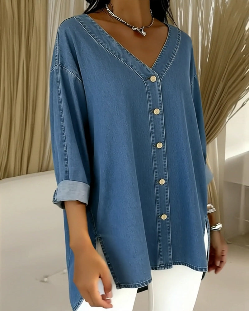 Almira™ – Elegante blusa in denim