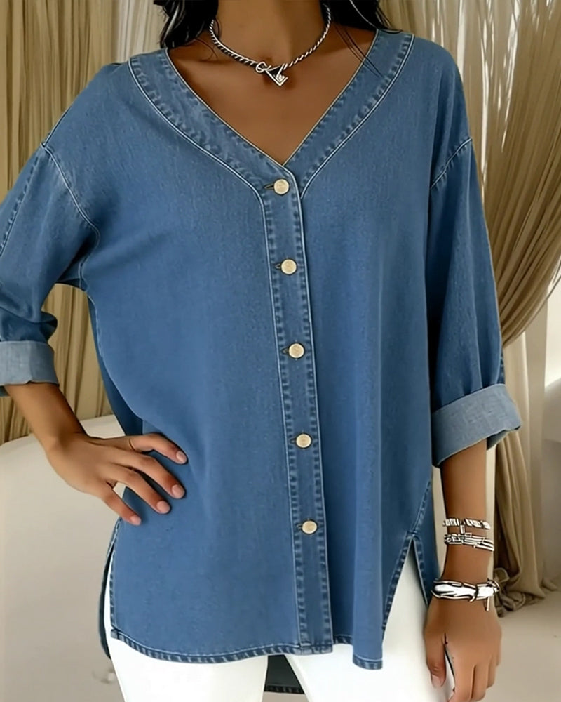 Almira™ – Elegante blusa in denim