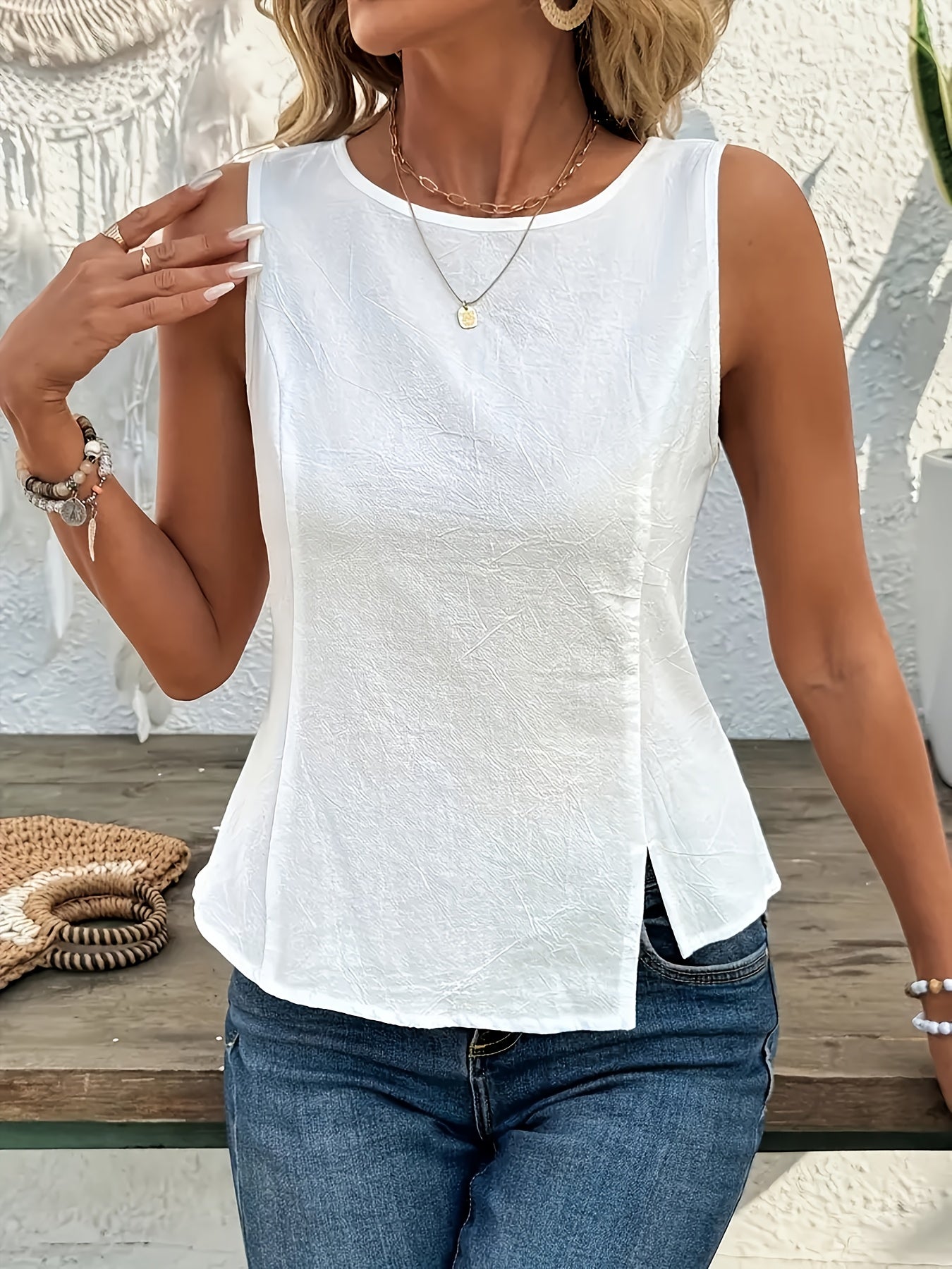 Celeste™ | Casual Zomertop ha incontrato Ronde Halslijn