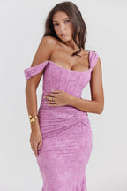 Anouk | Gettextureerd Maxi Jurk