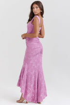 Anouk | Gettextureerd Maxi Jurk