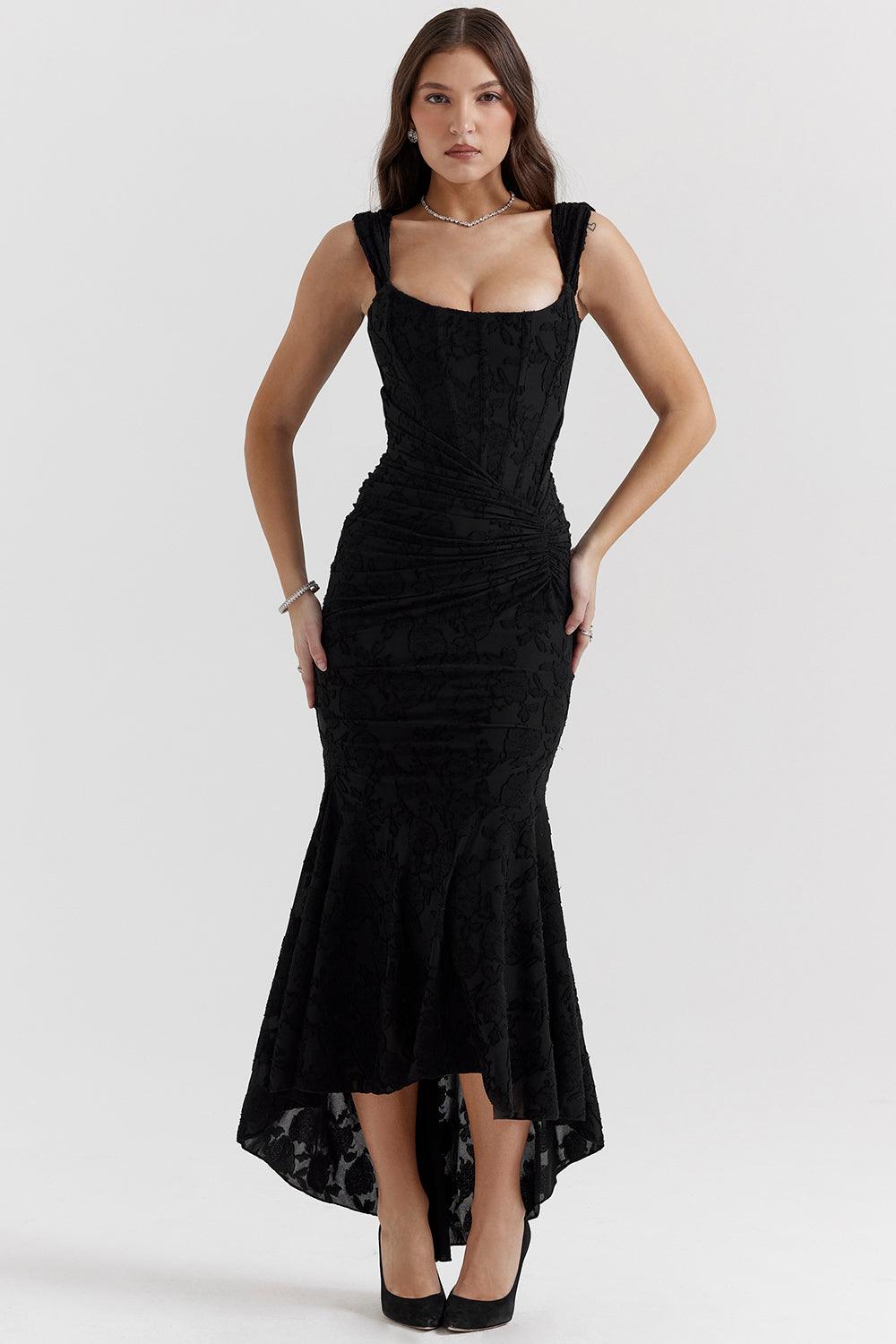 Anouk | Gettextureerd Maxi Jurk