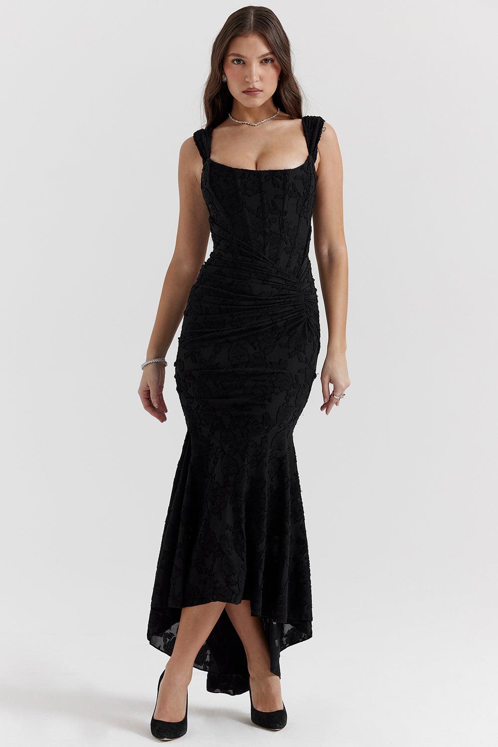 Anouk | Gettextureerd Maxi Jurk