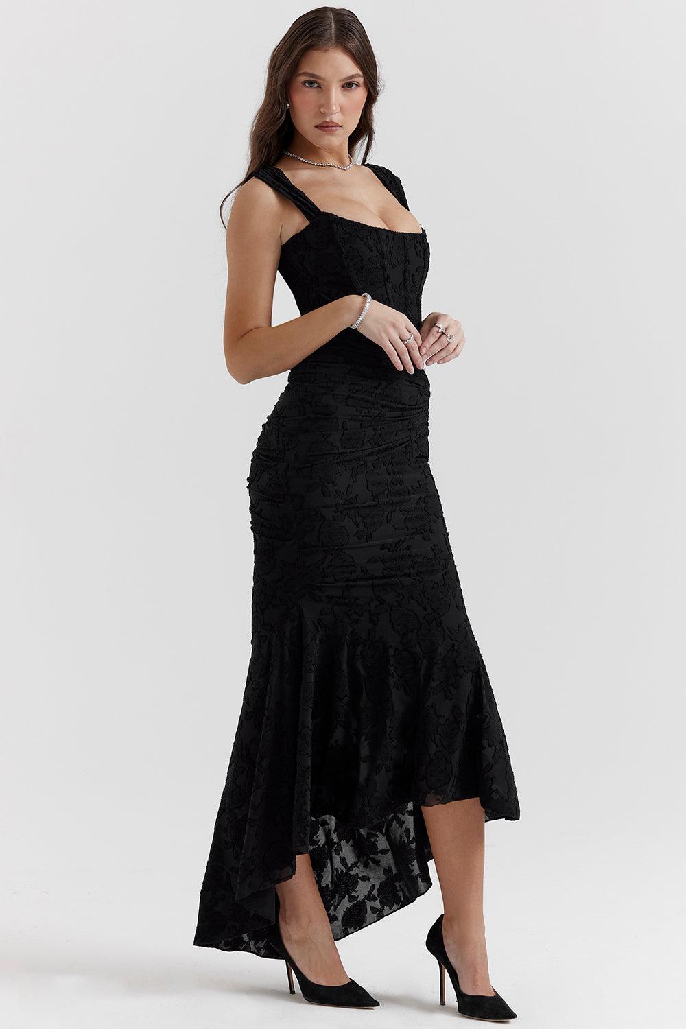 Anouk | Gettextureerd Maxi Jurk