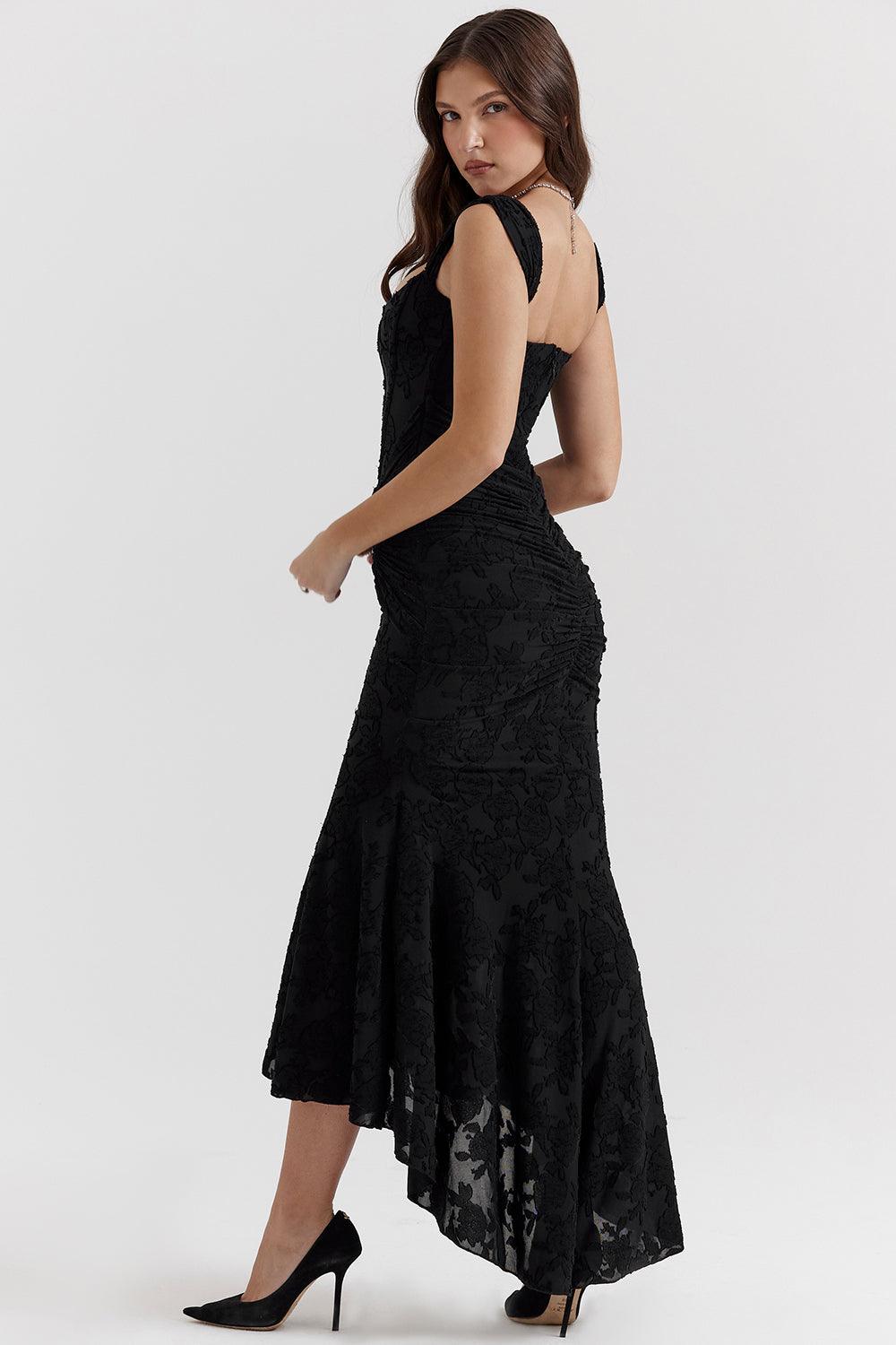 Anouk | Gettextureerd Maxi Jurk