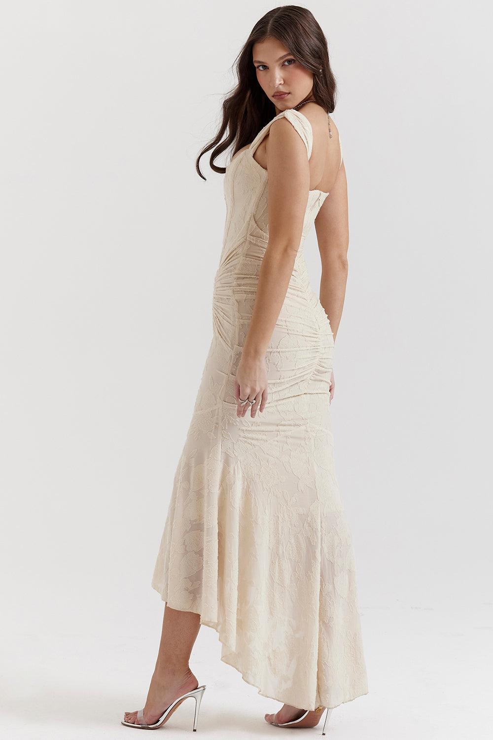 Anouk | Gettextureerd Maxi Jurk