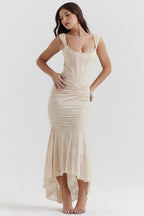 Anouk | Gettextureerd Maxi Jurk