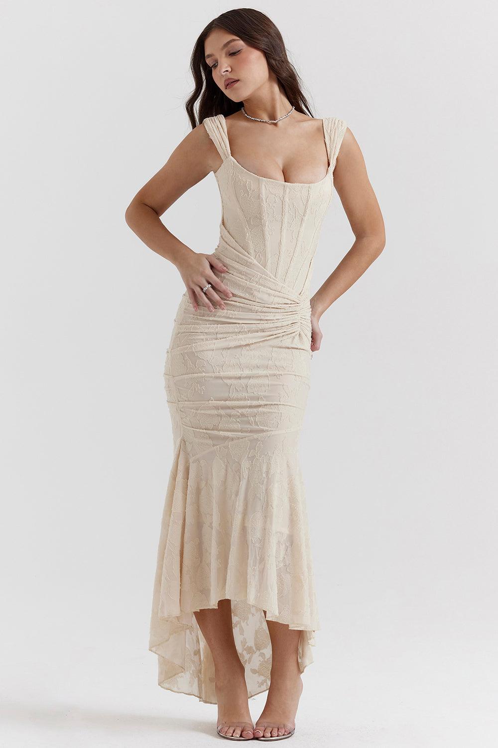 Anouk | Gettextureerd Maxi Jurk