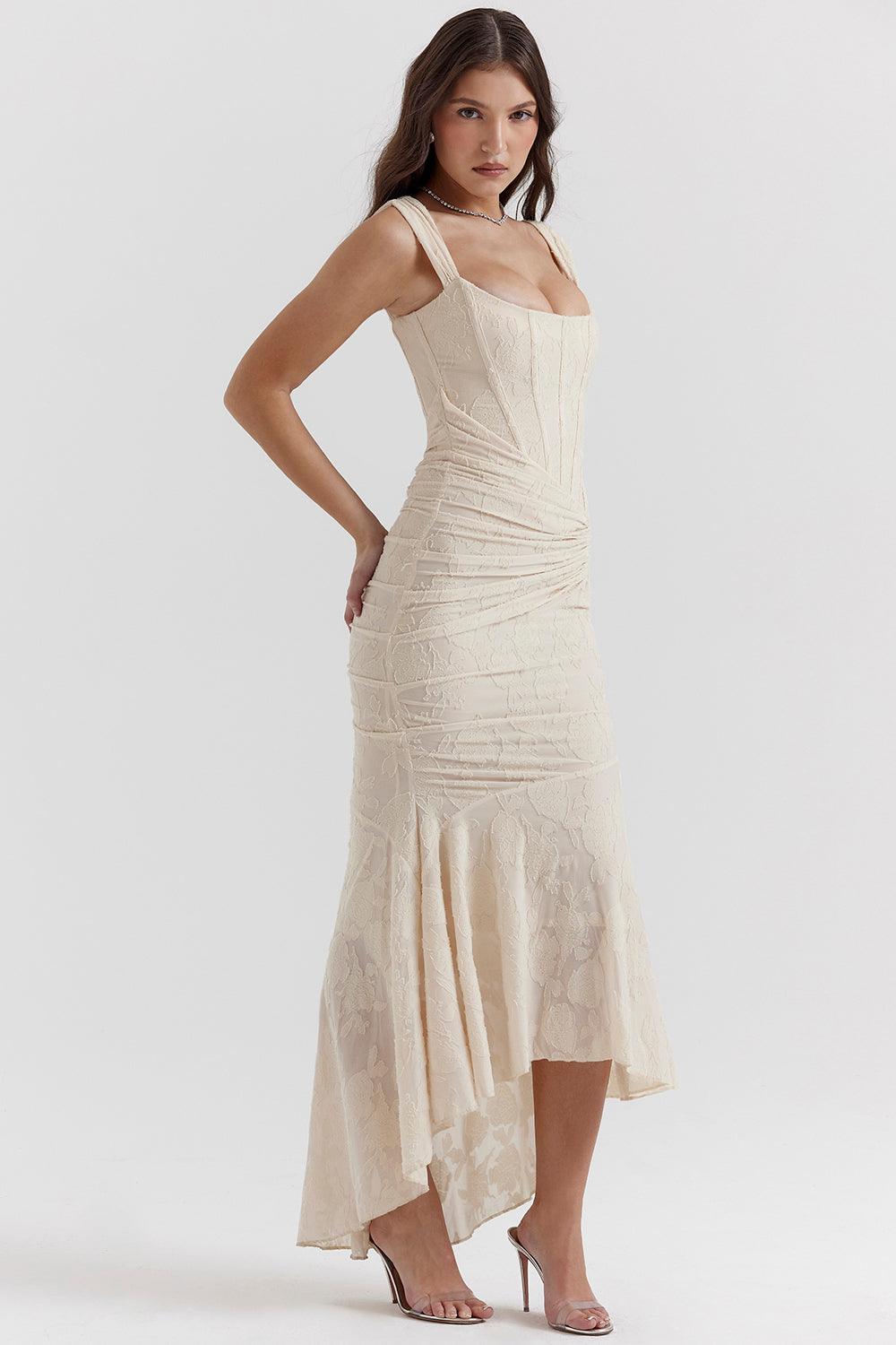 Anouk | Gettextureerd Maxi Jurk