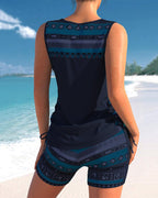Márcia - tankini con stampa geometrica