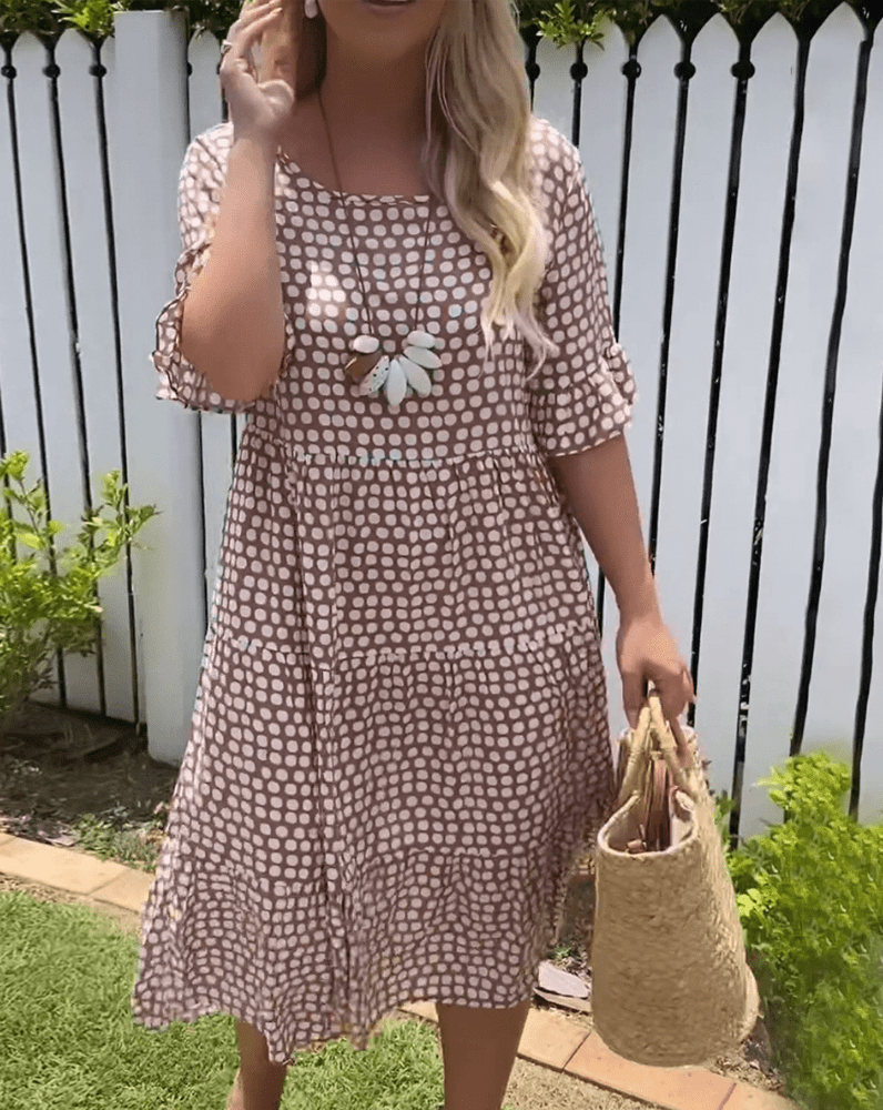 Darcy - Midi-jurk met korte mouwen