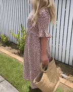 Darcy - Midi-jurk met korte mouwen