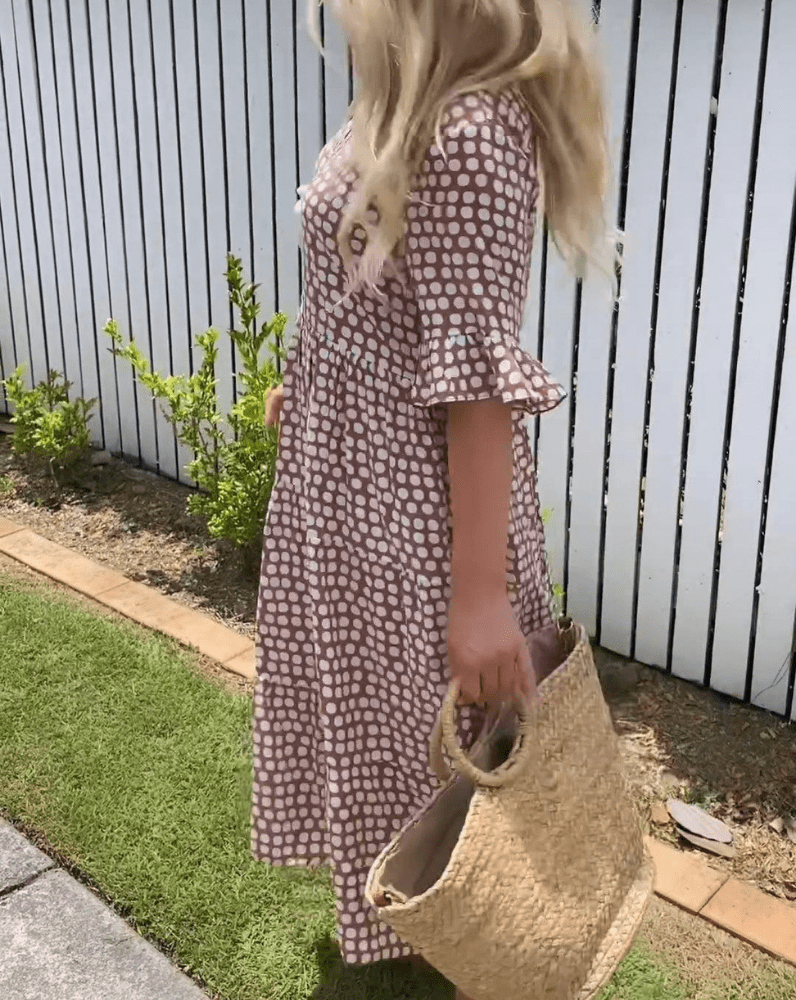 Darcy - Midi-jurk met korte mouwen