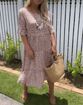 Darcy - Midi-jurk met korte mouwen