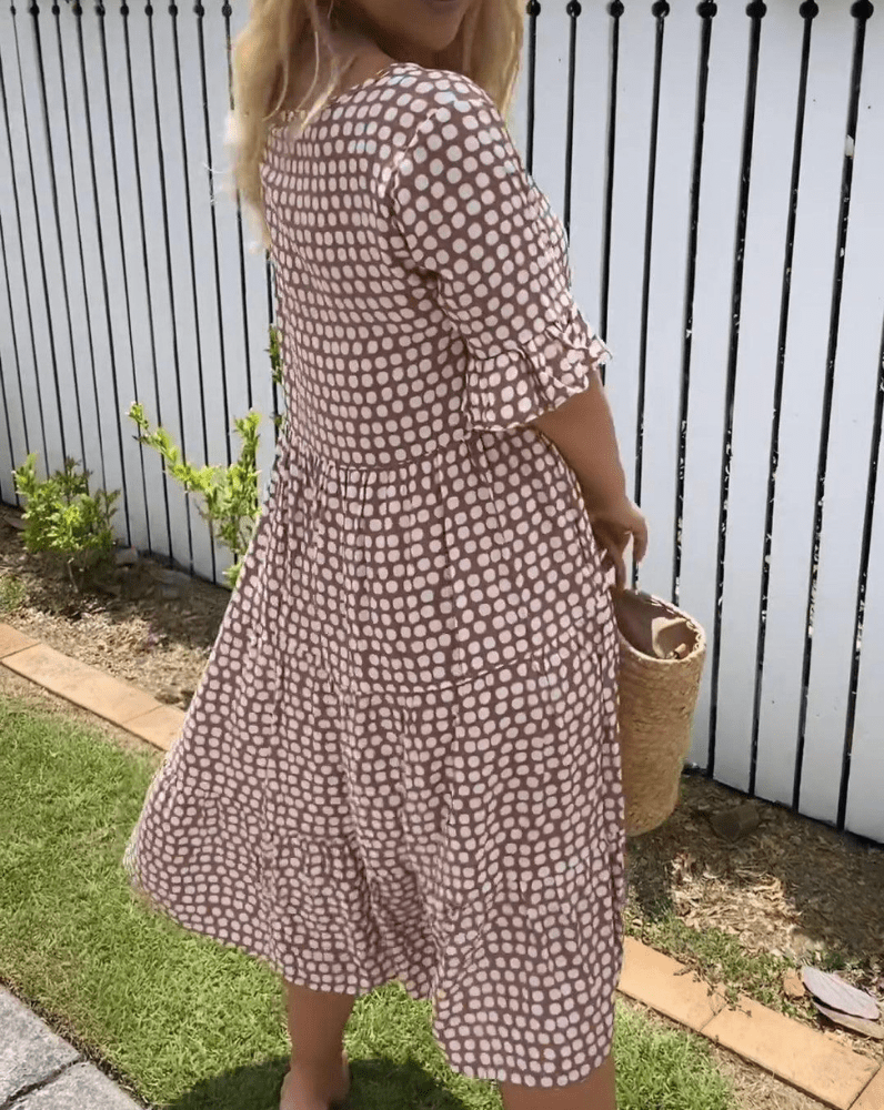 Darcy - Midi-jurk met korte mouwen