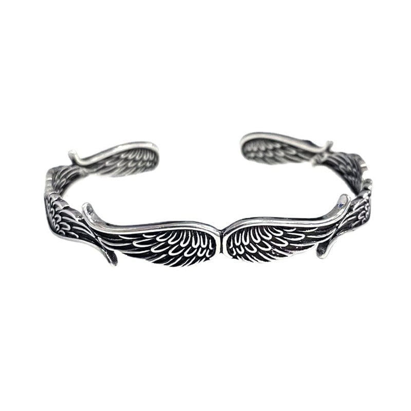 Vintage zilveren armband met engelenvleugels