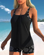 Tankini con zonnedruk