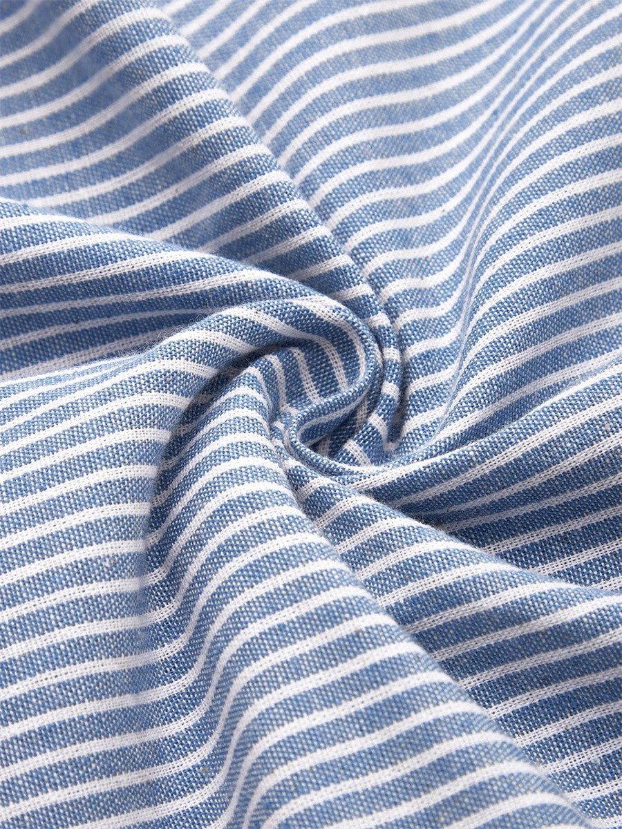 Giulia | Gstreepte Midi Jurk