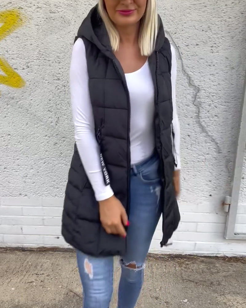 Julia | Mouwloze Gewatteerde Jas