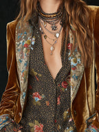 Marcellina | Blazer Patchwork Stampa Floreale Vintage