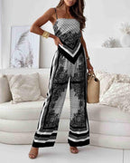 Elena | Set di due pezzi eleganti con top lacci e pantaloni presto per le vacanze