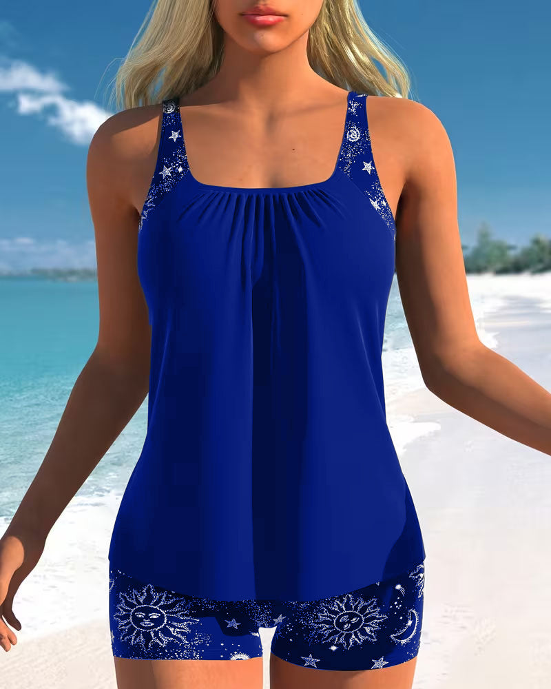 Tankini con zonnedruk