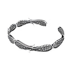 Vintage zilveren armband met engelenvleugels