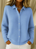Klassieke gebreide cardigan met knopen