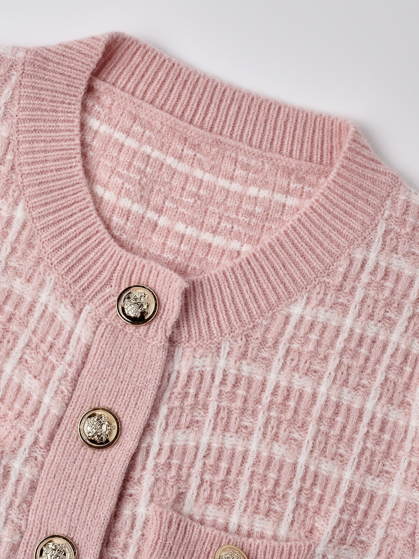 Laluna® | Cardigan Geruite con Knoopsluiting