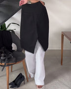 Femke | Eénkleurige Asymmetrische Casual Broek