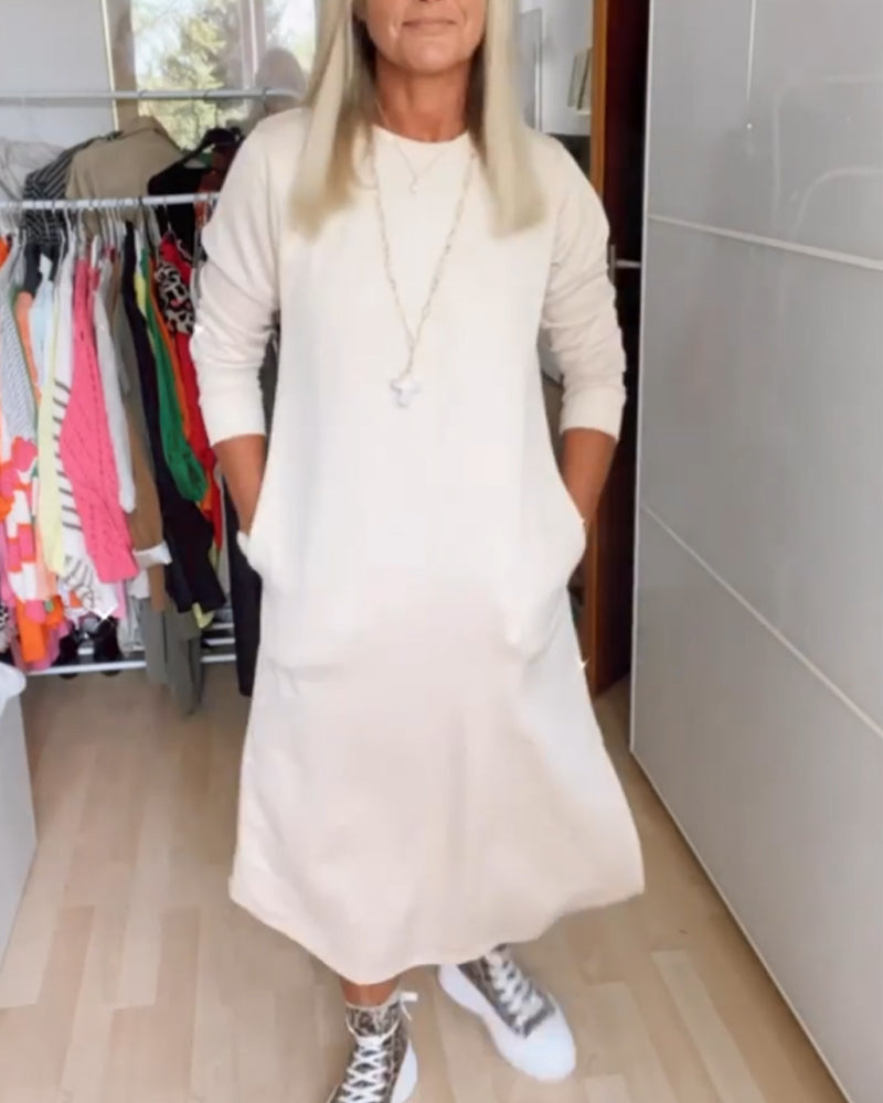 Emma | Casual Jurk met Ronde Hals