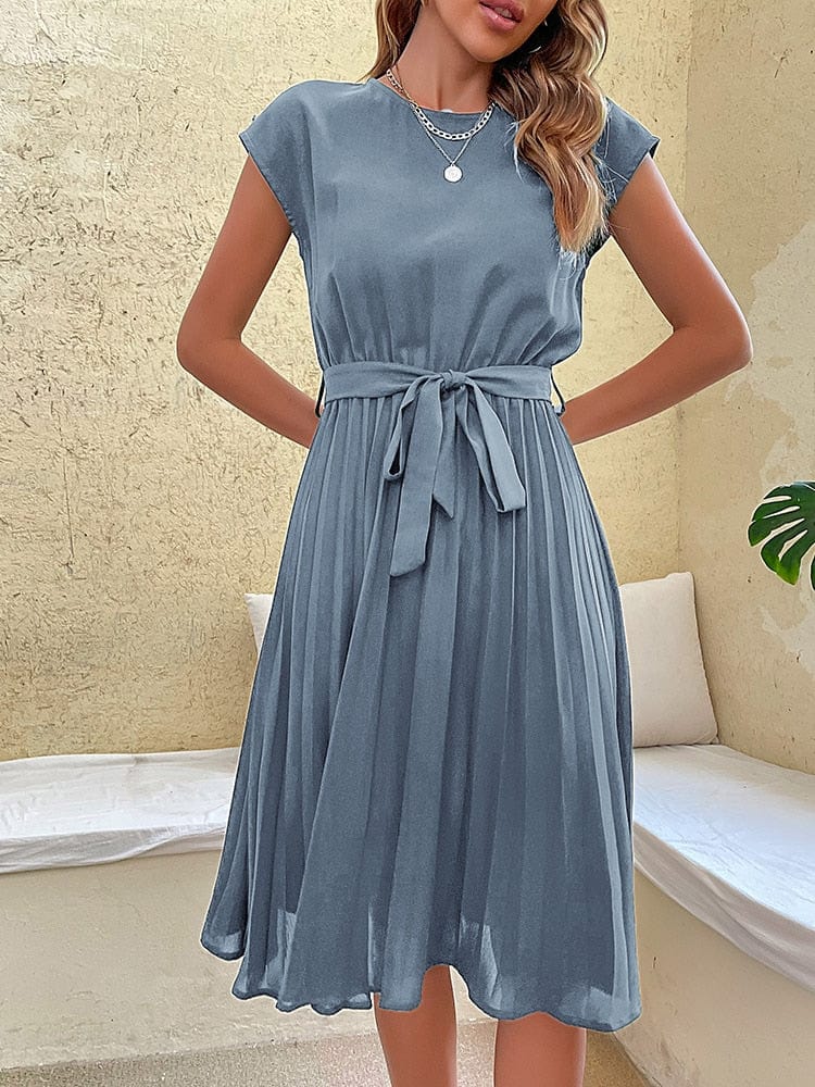 Ella™ Blauwe Formele Feestelijke Ibiza Jurk Midi