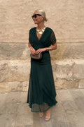 Elodie | Elegante maxi-jurk incontra V-hals