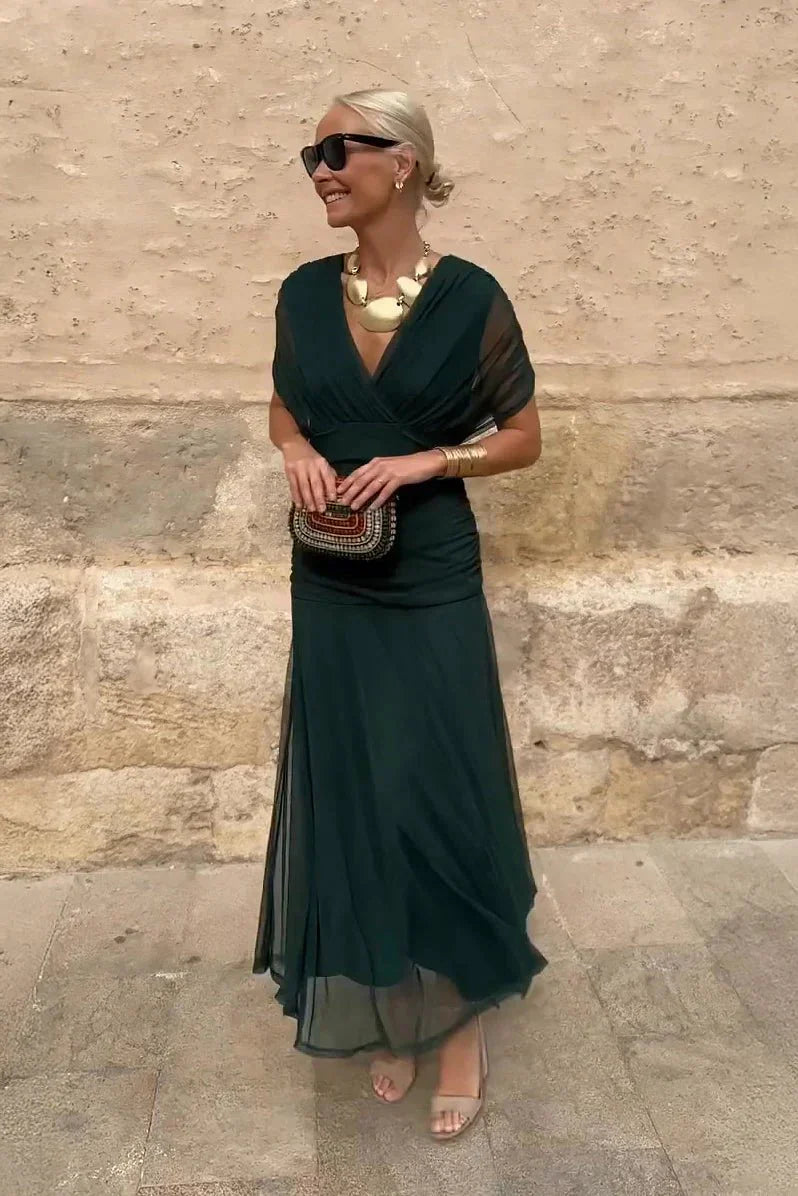 Elodie | Elegante maxi-jurk incontra V-hals