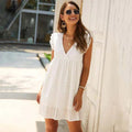 Emily™ Kanten witte Ibiza jurk