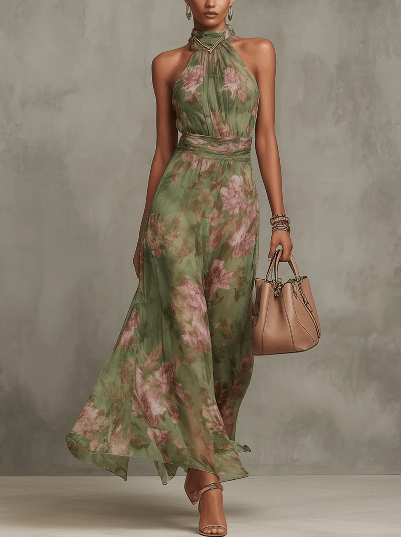 Evelie | Elegante maxi vestito con stampa floreale