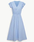 Lara | V-hals midi-jurk
