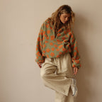 Sophie | Fleece Trui met Bloemenprint